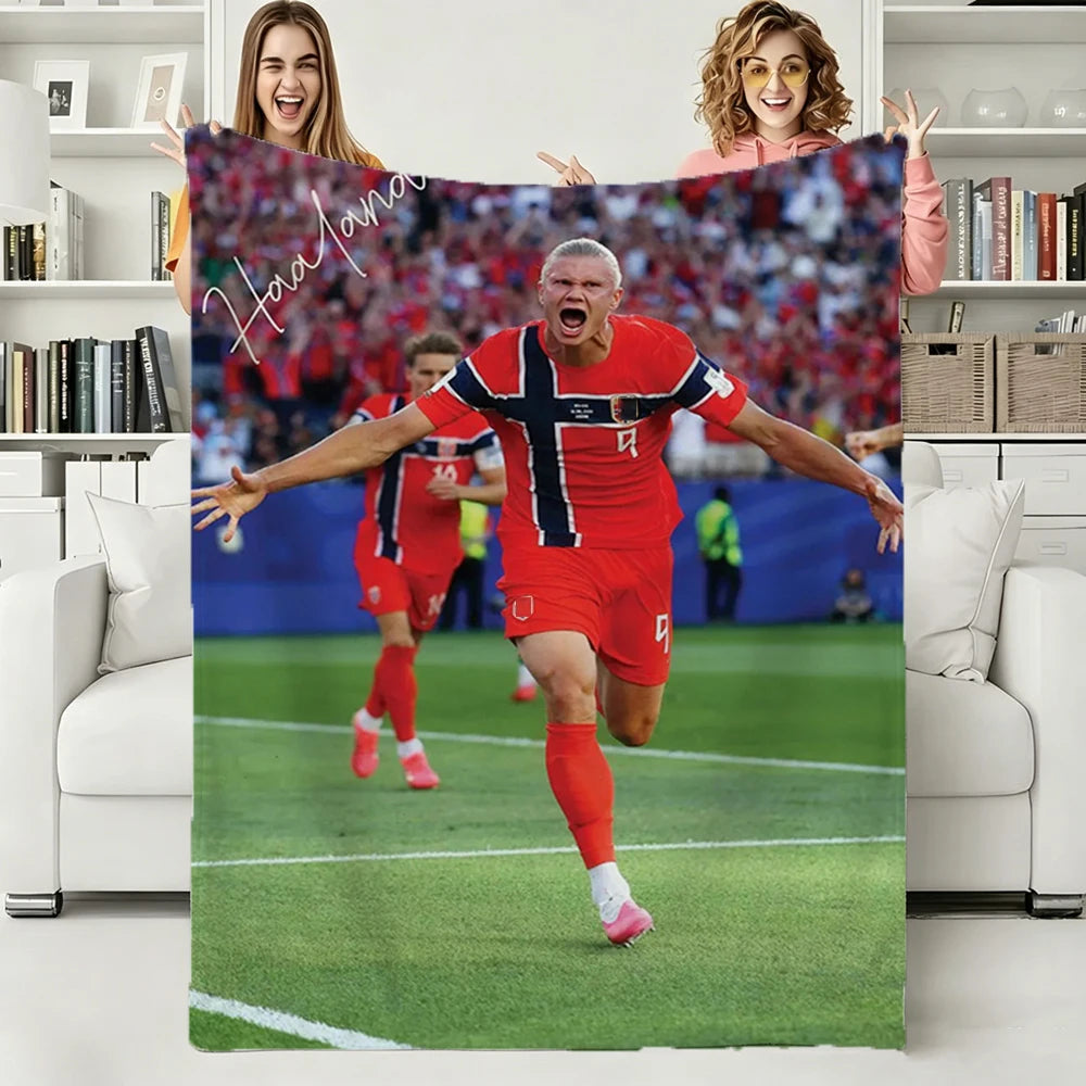 Erling Haaland Football Fan Cozy Blanket