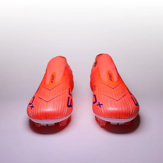 T36 High Quality No-lace Mens Football Boots F50 FG/TF Boys Turf Training Soccer Cleats Laceless Non Slip Football Shoes 35-45