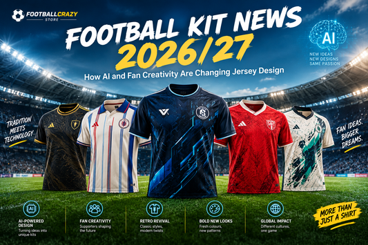 Football jerseys featuring modern and retro-inspired designs for the 2026/27 football season