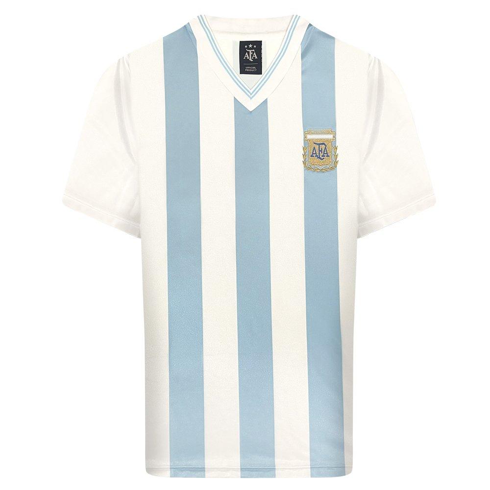 Score Draw Argentina 1990 World Cup Finals No 10 Home Retro Shirt