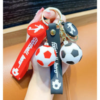 Football Keychain For Fan PVC Soft Glue Soccer Pendant Keychain