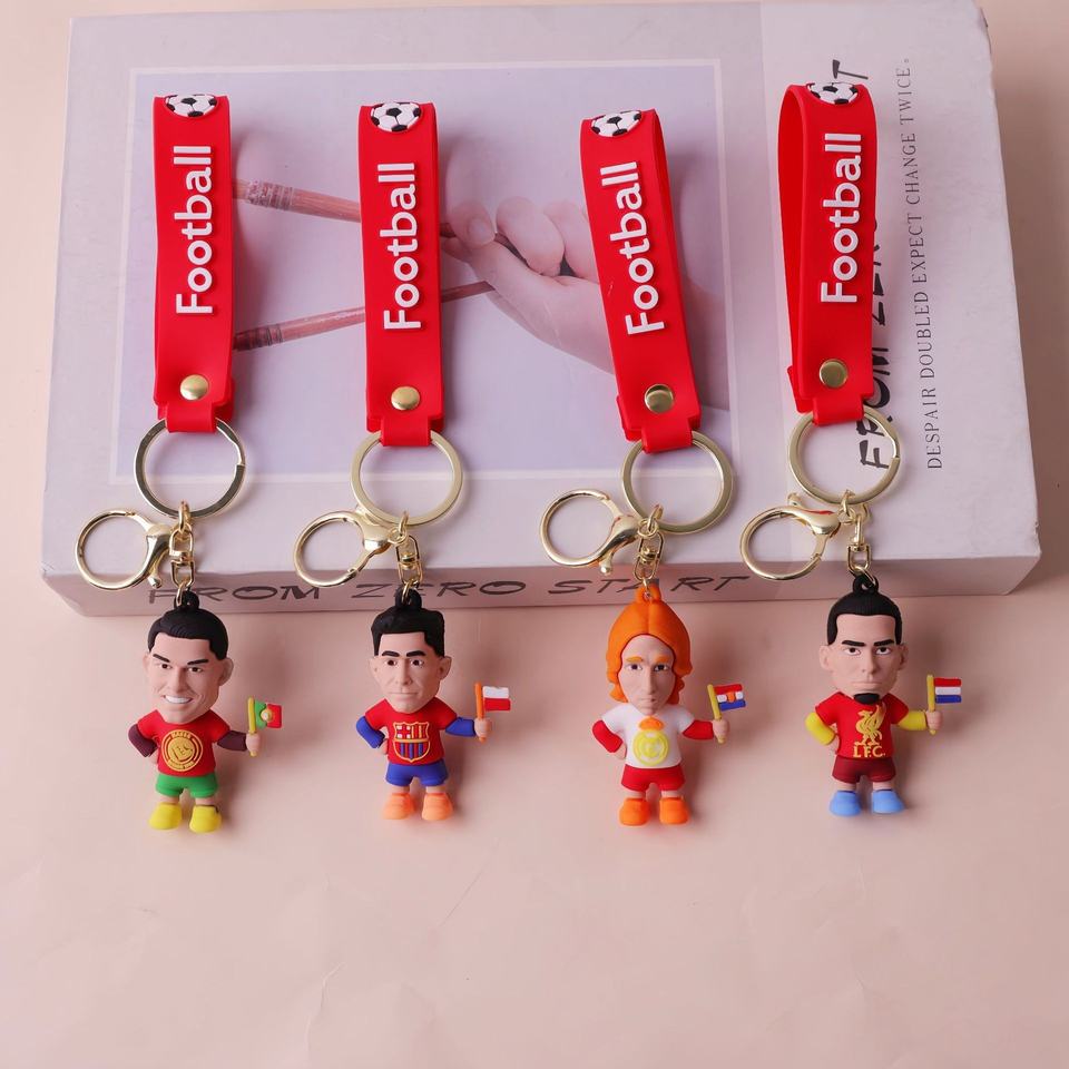 Ronaldo Star Player Soccer Keychain For Doll Pendant Fan Car & Backpack Ornament-football Text Soccer Ball Pattern Gift - Buy  Product on Alibaba.com