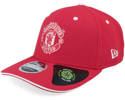 Red Manchester United cap with logo on a white background
