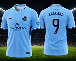 Erling Haaland Sky Blue Soccer Jersey for Fans and Families