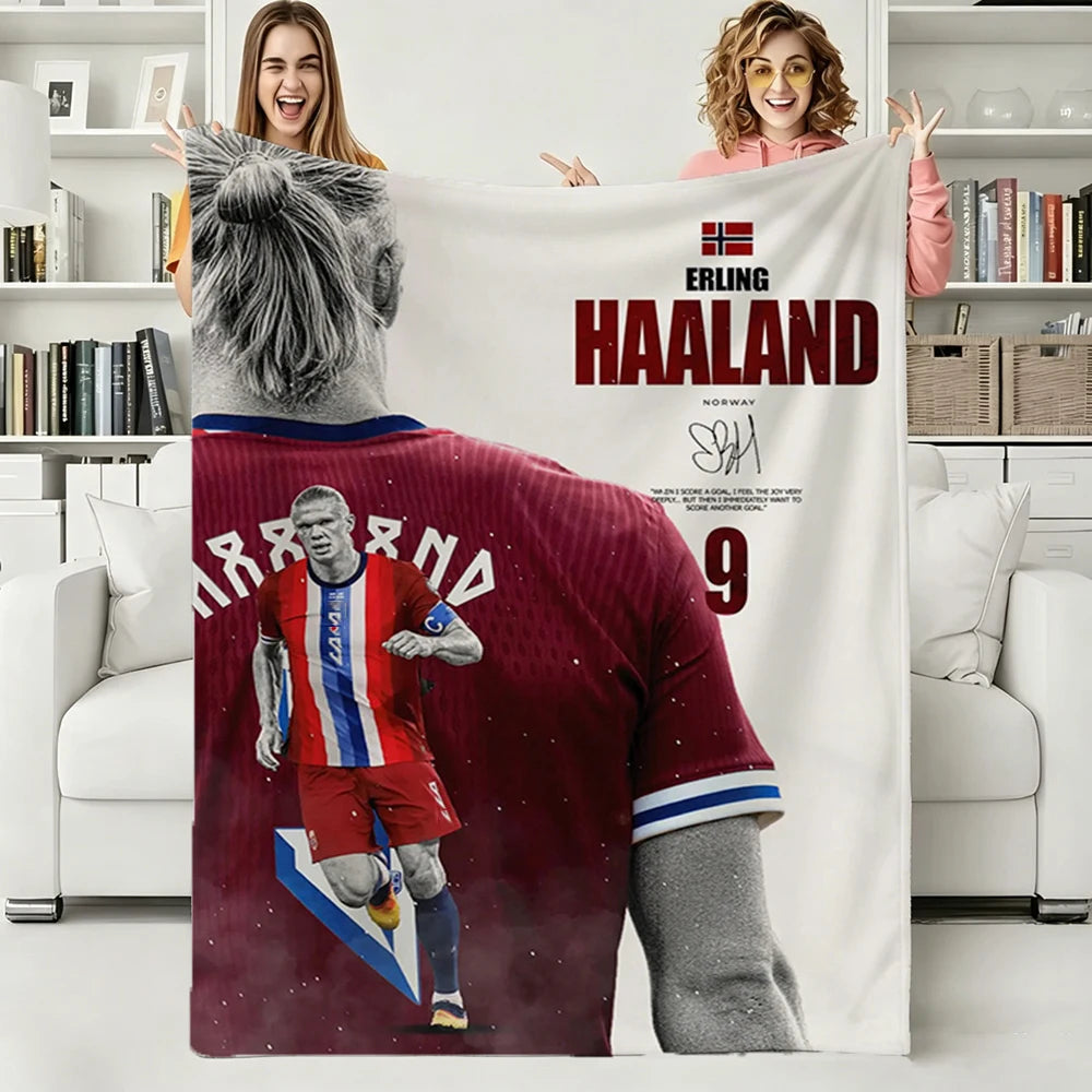 Erling Haaland Football Fan Cozy Blanket