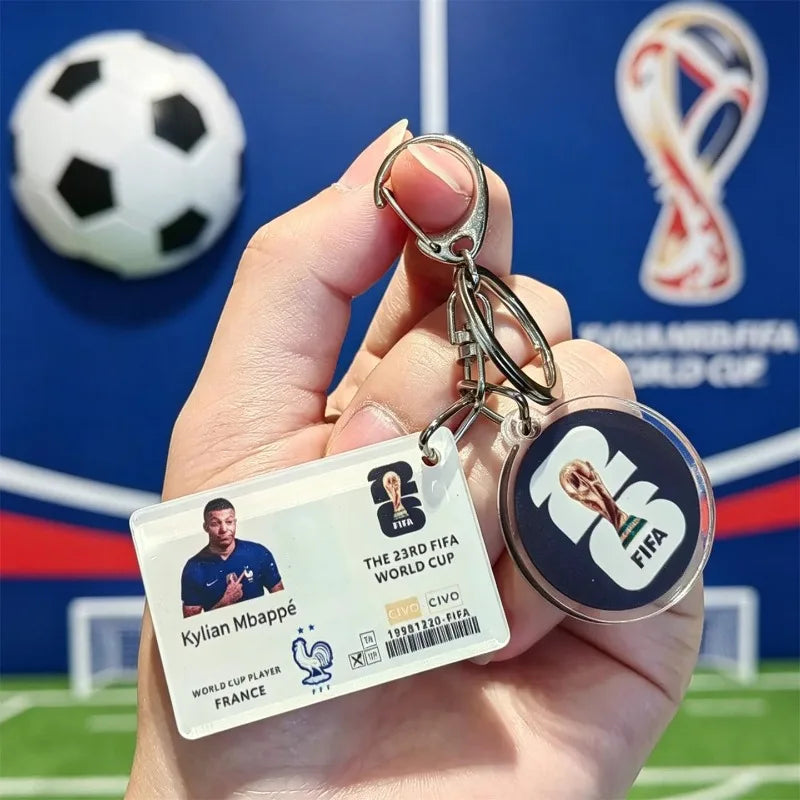 FIFA Official 2026 World Cup Trophy Keychain Football Pendant