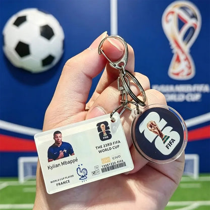 FIFA Official 2026 World Cup Trophy Keychain Football Pendant