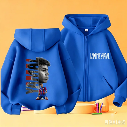 Kids Lamine Yamal Zip Up Hoodie
