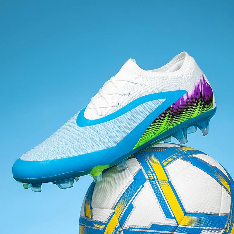 New Men Football Boots Shoes Soccer Match Training Soccer Shoes Non-Slip Cleats Long Spikes FG Ultralight Outdoor Drop Shipping