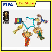 FIFA 2026 World Cup USA Canada Mexico Mascot Trophy Keychain Set