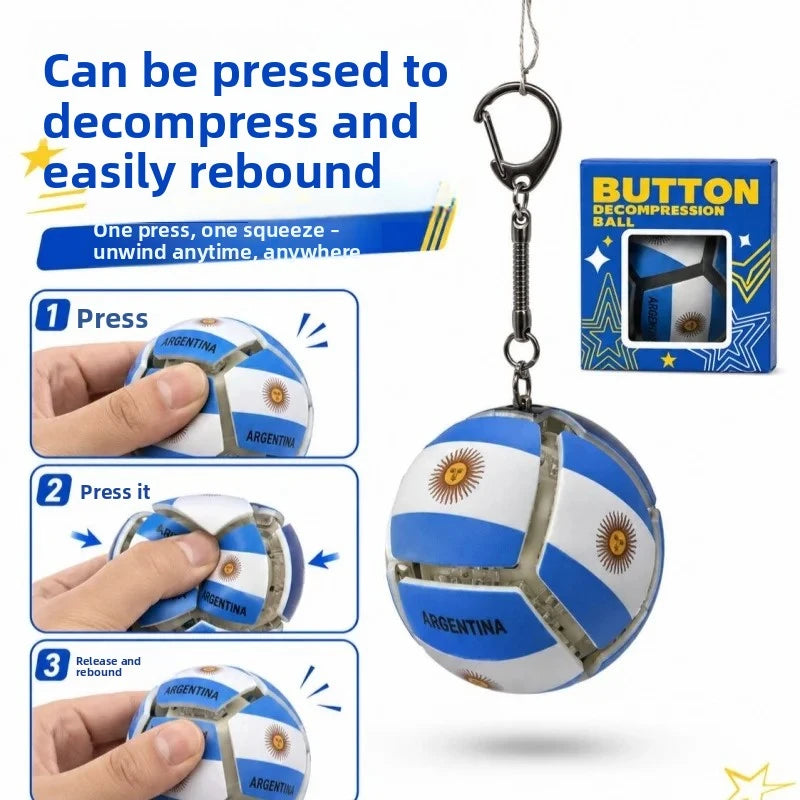 2026 World Cup Themed Football Keychain Lights Up And Can Be Pressed To Decompress Carry It With You And Collect Gifts From Fans