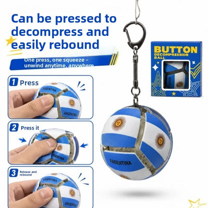 2026 World Cup Themed Football Keychain Lights Up And Can Be Pressed To Decompress Carry It With You And Collect Gifts From Fans