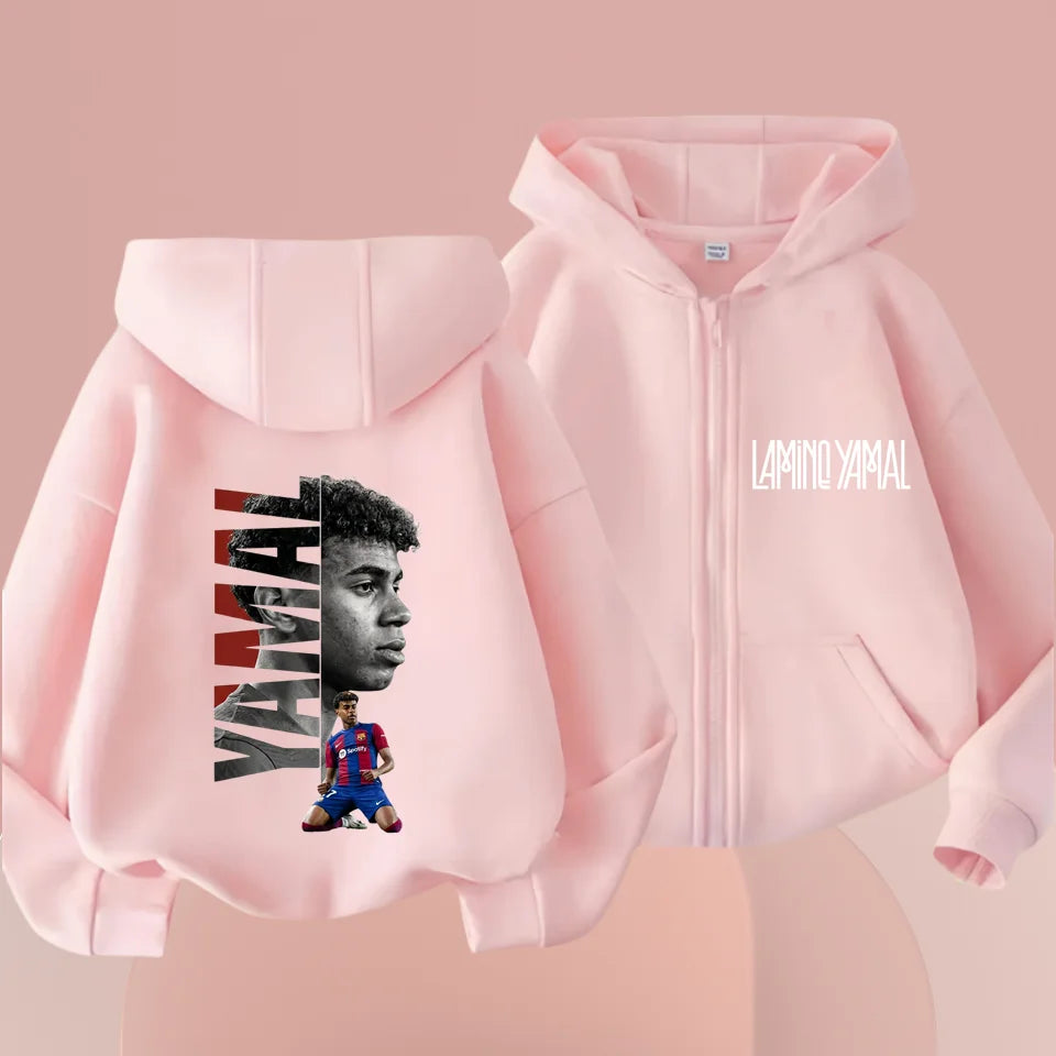 Kids Lamine Yamal Zip Up Hoodie