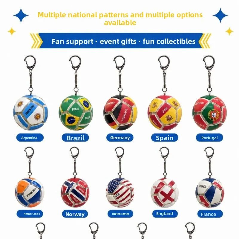 2026 World Cup Themed Football Keychain Lights Up And Can Be Pressed To Decompress Carry It With You And Collect Gifts From Fans