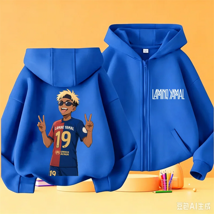 Kids Lamine Yamal Zip Up Hoodie