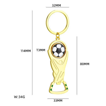 2026 Football Bottle Opener Keychain for Boys Men Fans Star Team Cup Souvenirs Collection Gifts Ball Beer Opener Keyring