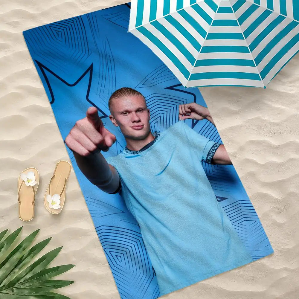 Erling Haaland Vibrant Quick-Dry Beach Towel