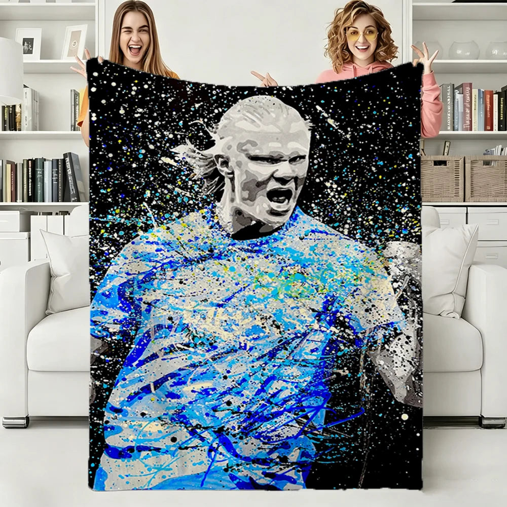 Erling Haaland Football Star Cozy Blanket