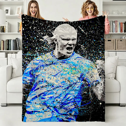 Erling Haaland Football Star Cozy Blanket