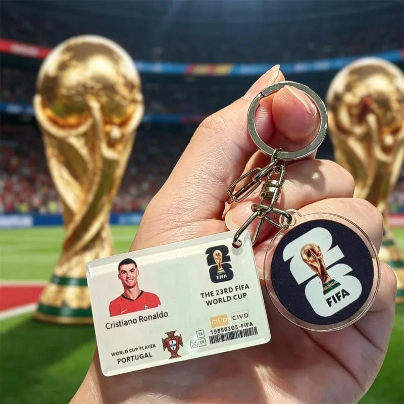 FIFA Official 2026 World Cup Trophy Keychain Football Pendant