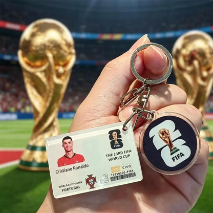FIFA Official 2026 World Cup Trophy Keychain Football Pendant