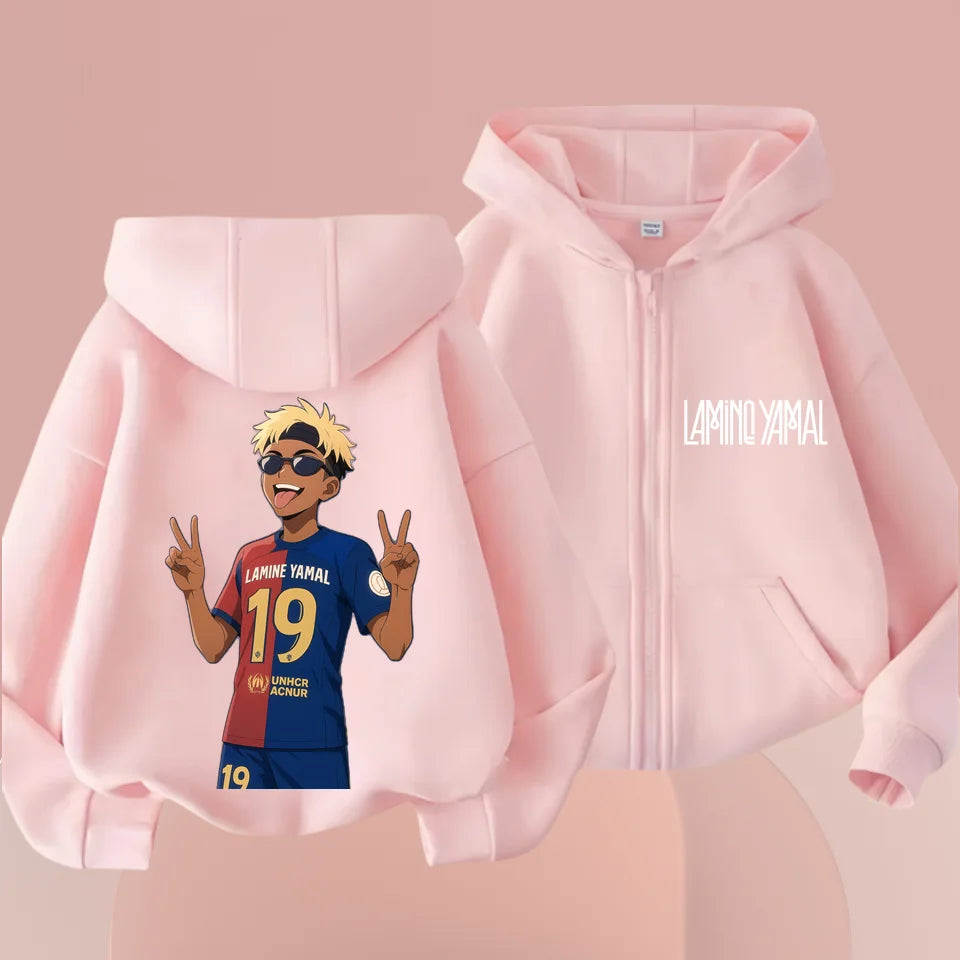 Kids Lamine Yamal Zip Up Hoodie