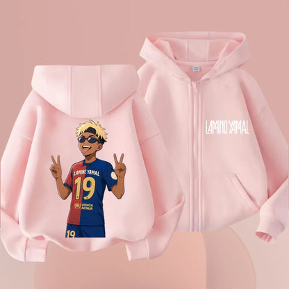 Kids Lamine Yamal Zip Up Hoodie
