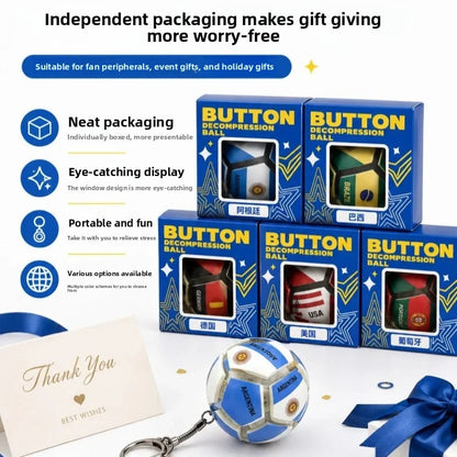 2026 World Cup Themed Football Keychain Lights Up And Can Be Pressed To Decompress Carry It With You And Collect Gifts From Fans