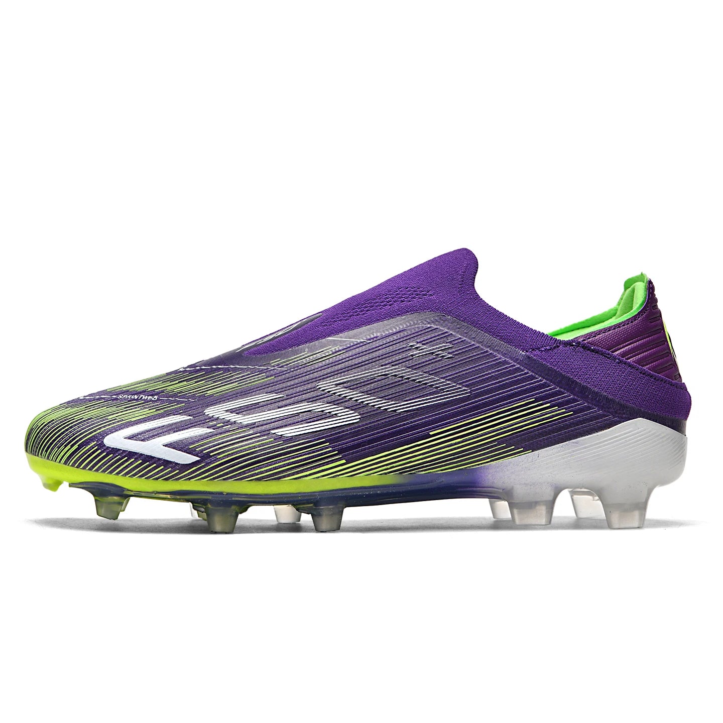 T36 High Quality No-lace Mens Football Boots F50 FG/TF Boys Turf Training Soccer Cleats Laceless Non Slip Football Shoes 35-45