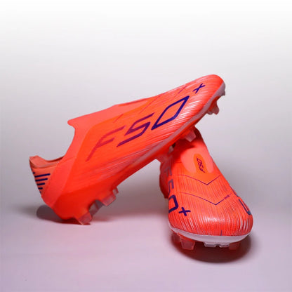 T36 High Quality No-lace Mens Football Boots F50 FG/TF Boys Turf Training Soccer Cleats Laceless Non Slip Football Shoes 35-45