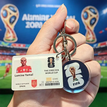 FIFA Official 2026 World Cup Trophy Keychain Football Pendant