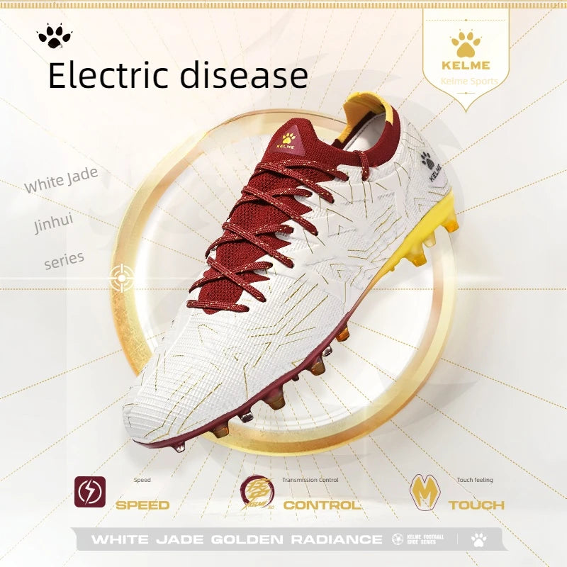 KELME Adult football boots Men's Disease Electric 3.0 Short Spikes Children's MG Professional Match Training Shoes Frisbee Femal