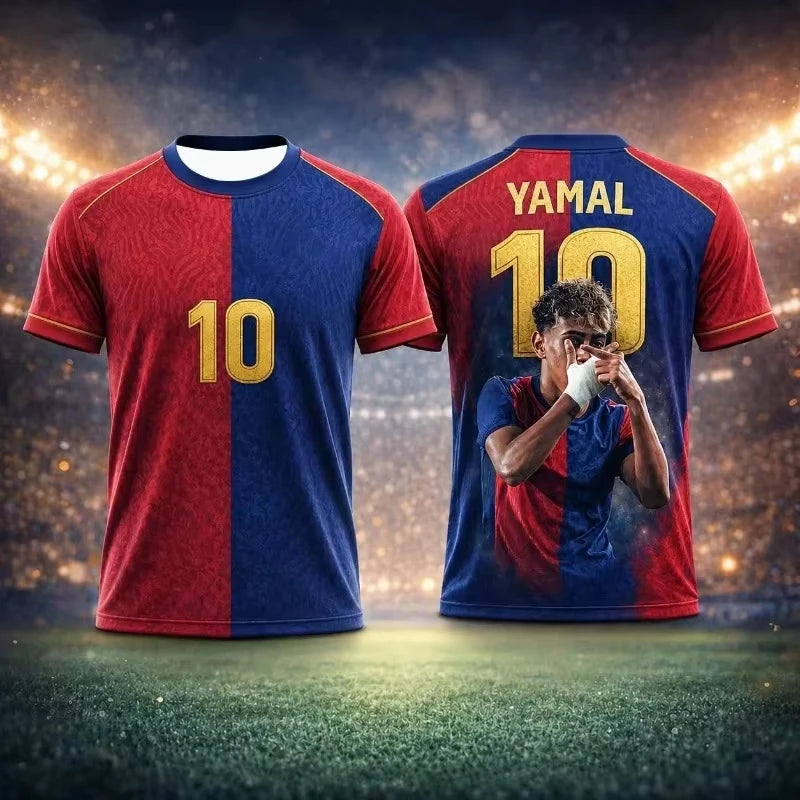 Lamine Yamal #10 Barcelona Soccer Jersey T-Shirt