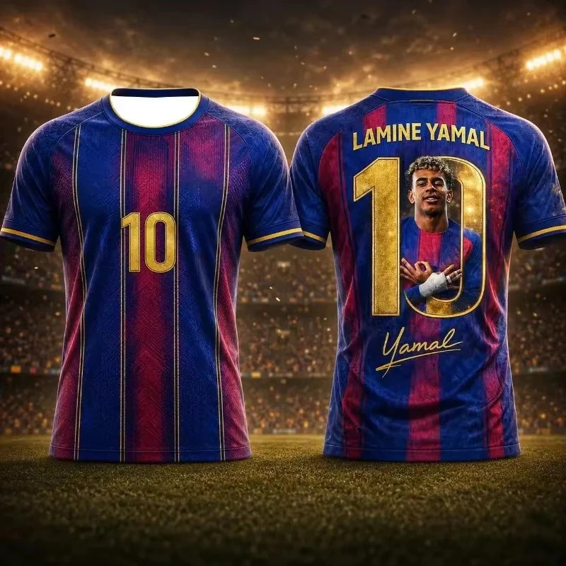 Lamine Yamal #10 Barcelona Soccer Jersey T-Shirt