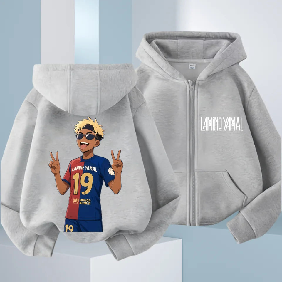 Kids Lamine Yamal Zip Up Hoodie