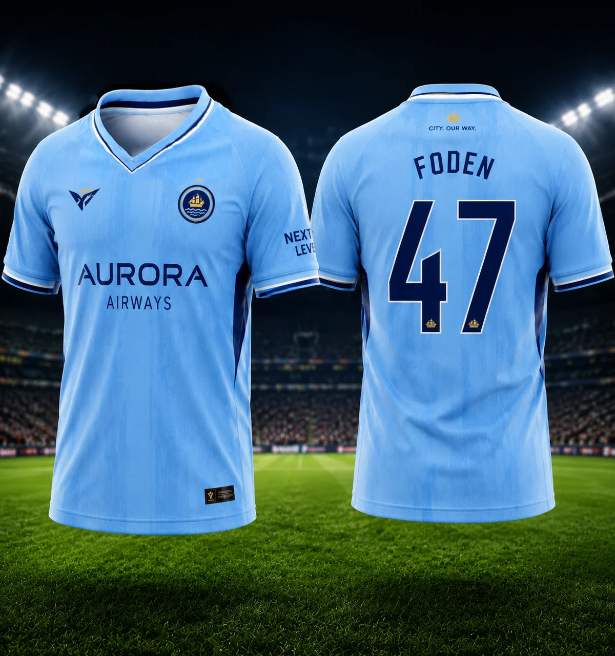 Erling Haaland Sky Blue Soccer Jersey for Fans and Families