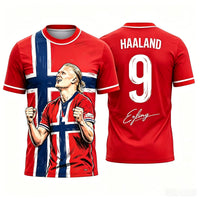 Erling Haaland Elite Young Soccer Jersey with Norway Flag Design