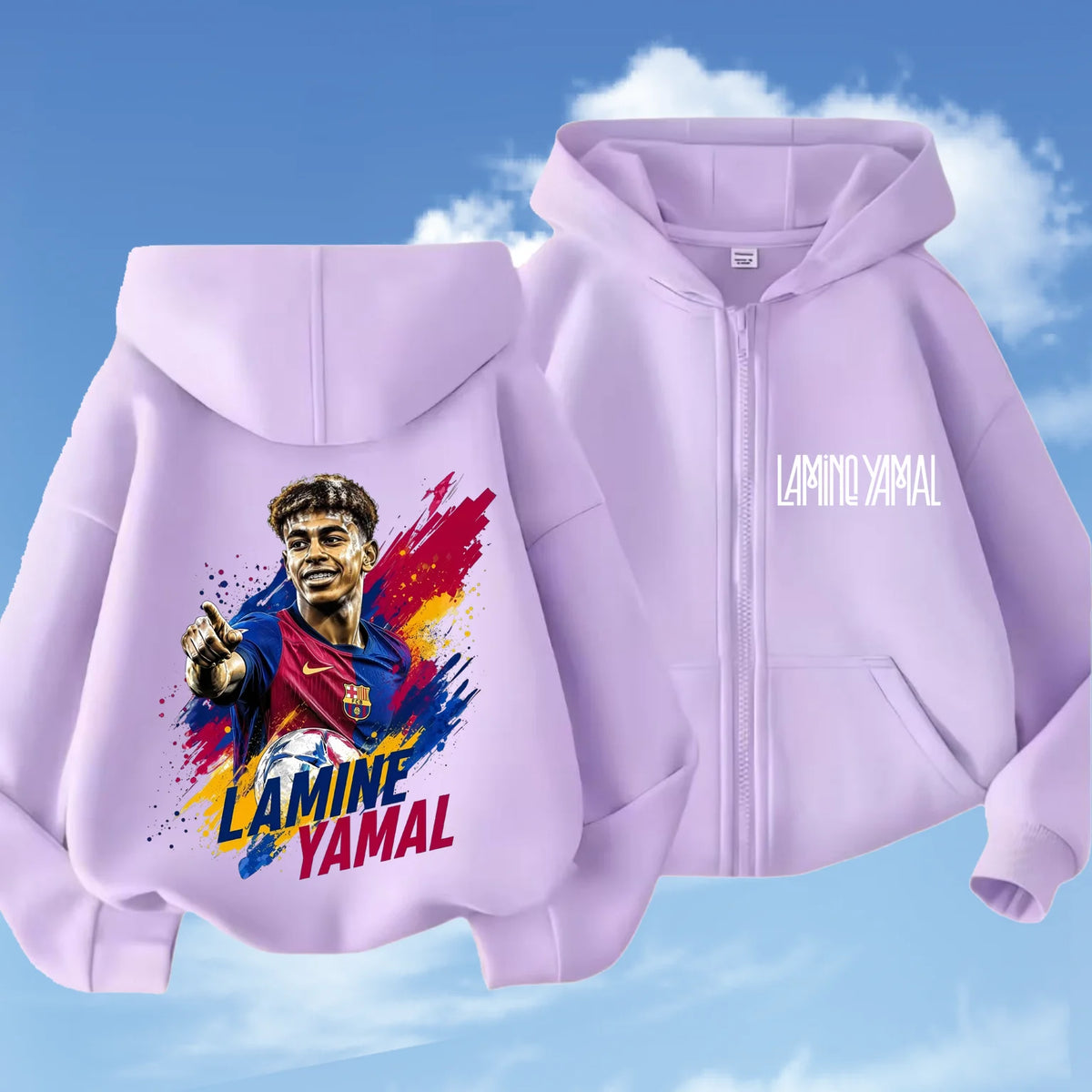 Kids Lamine Yamal Zip Up Hoodie