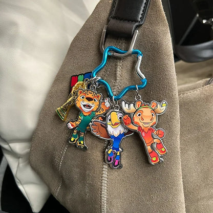 FIFA 2026 World Cup USA Canada Mexico Mascot Trophy Keychain Set