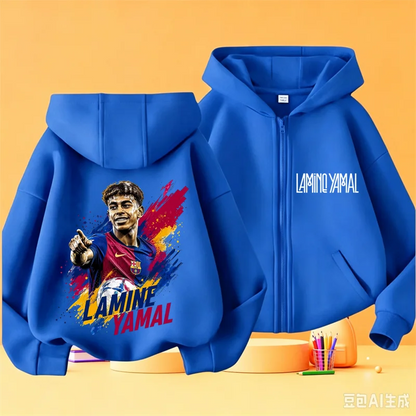 Kids Lamine Yamal Zip Up Hoodie