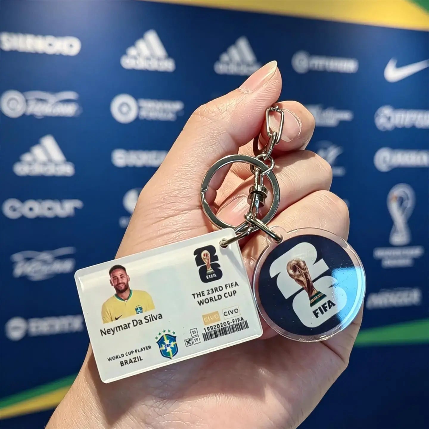 FIFA Official 2026 World Cup Trophy Keychain Football Pendant