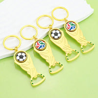 2026 Football Bottle Opener Keychain for Boys Men Fans Star Team Cup Souvenirs Collection Gifts Ball Beer Opener Keyring
