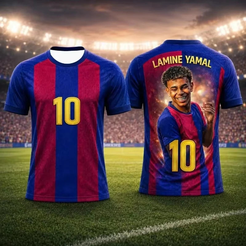 Lamine Yamal #10 Barcelona Soccer Jersey T-Shirt