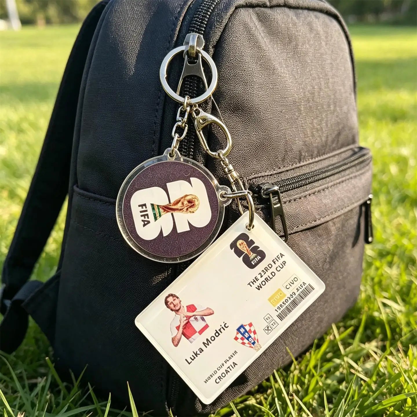 FIFA Official 2026 World Cup Trophy Keychain Football Pendant
