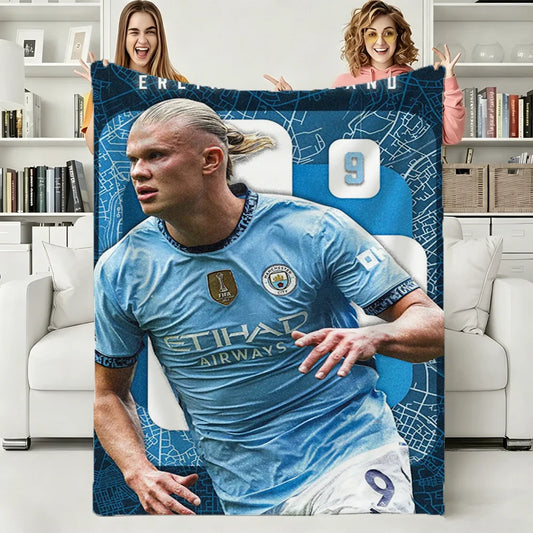 Erling Haaland Football Star Cozy Blanket