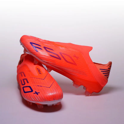 T36 High Quality No-lace Mens Football Boots F50 FG/TF Boys Turf Training Soccer Cleats Laceless Non Slip Football Shoes 35-45