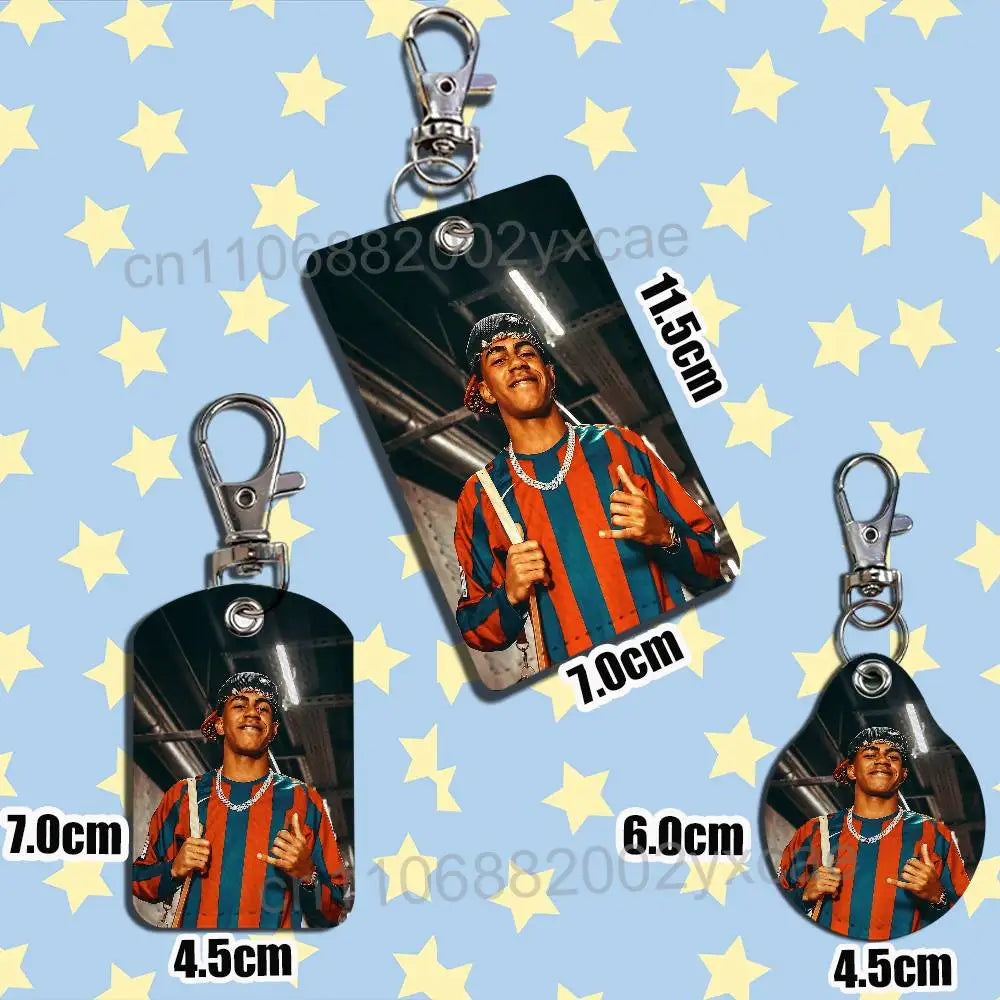 Spain strongest Lamine Yamal Card Holder Keychain Key Ring Door Lock Access Protective Case For Security Gift