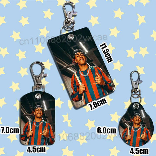 Spain strongest Lamine Yamal Card Holder Keychain Key Ring Door Lock Access Protective Case For Security Gift