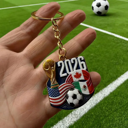2026 FIFA World Cup Enamel Metal Keychain, UV Printed Soccer Key Ring, Football Fan Souvenir, Car Bag Pendant, Sports Gift - AliExpress 26