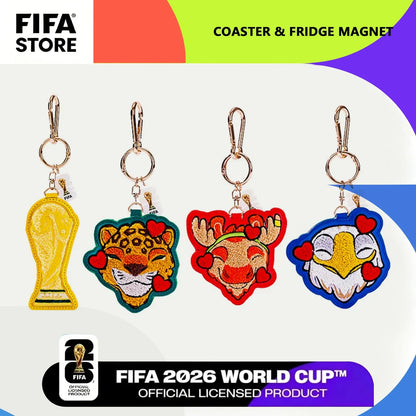 FIFA 2026 World Cup Trophy Keychain, Towel Embroidery Cute Bag Charm